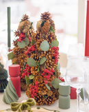 Árvore de Natal Cone Rústico com Pinhas - 41 cm