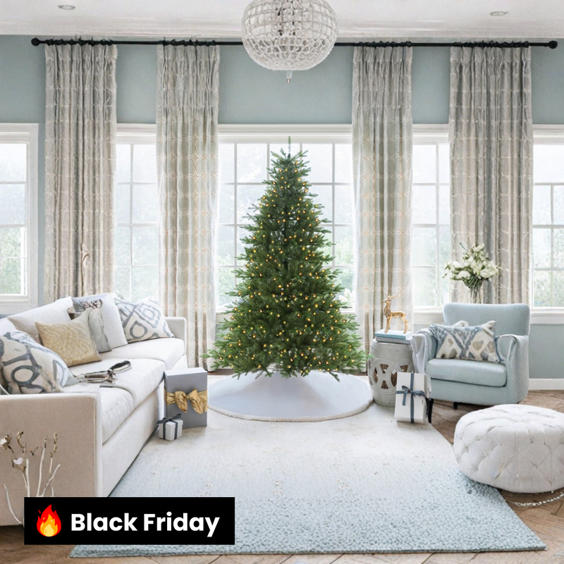 Árvore Montanha Dourada com 900 Luzes Quentes