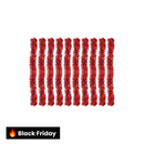 Kit 10 Festão Metalizado 7 Fitas 5cm X 2 Metros Decoração Natalina Enfeite Natal Festa (Vermelho)