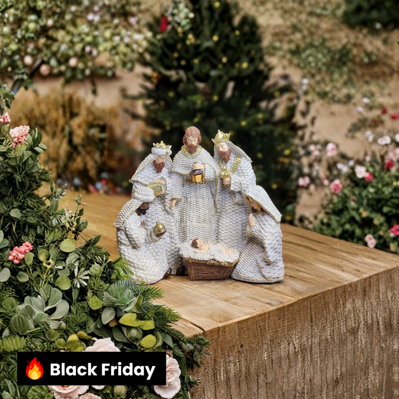 PRESÉPIO EM RESINA BRANCO