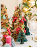 Árvore de Natal Cone Rústico com Pinhas - 41 cm