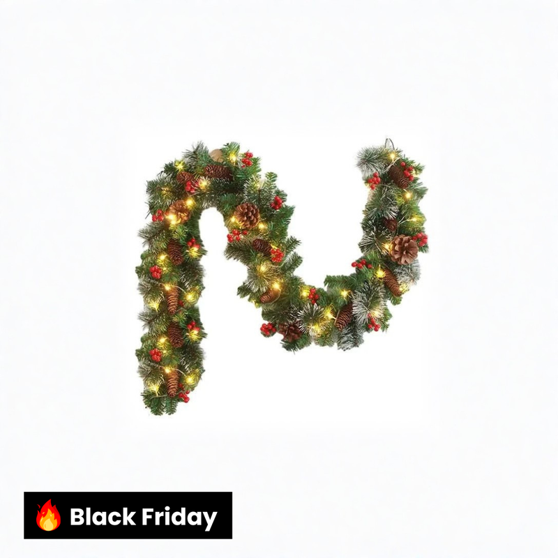 Festão de Natal com decoração