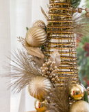 Árvore de Natal Cone Golden Glow c/ LED – 80cm