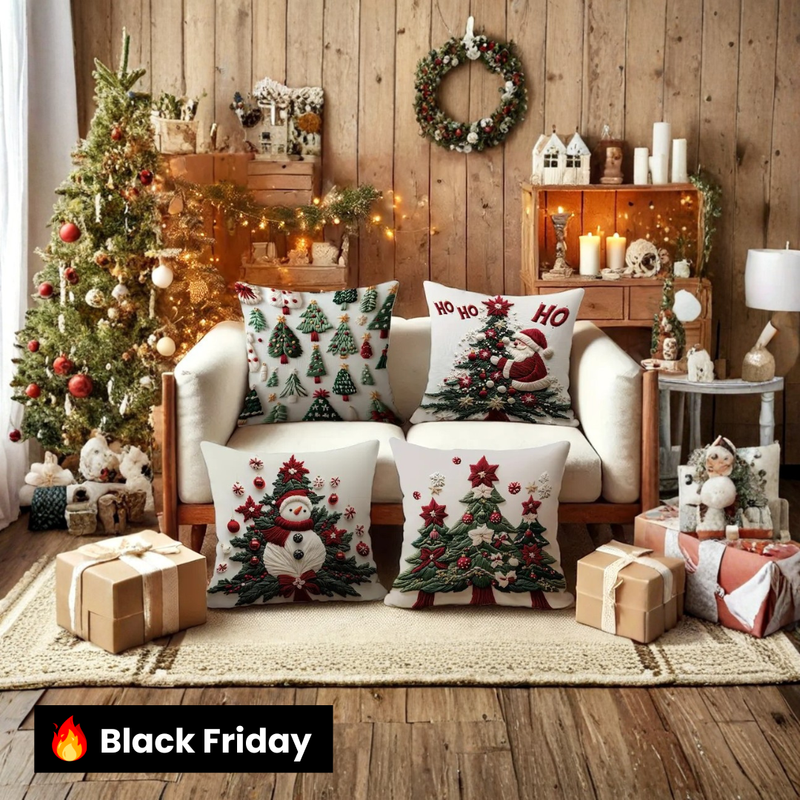 Kit Capas de Almofadas de Natal Sofisticada