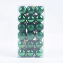 Decoração De Natal / 4cm 36 Peças Bolas Coloridas De Natal Com Glitter