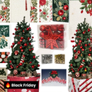 Kit 44 Enfeites Para Árvore de Natal Estrela Bolas Festão Cordão Pérolas Decoração Natalina