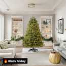 Árvore de Natal Verde Premium com Galhos Articulados, Suporte Metálico com Rodinhas e Micro LEDs Embutidos