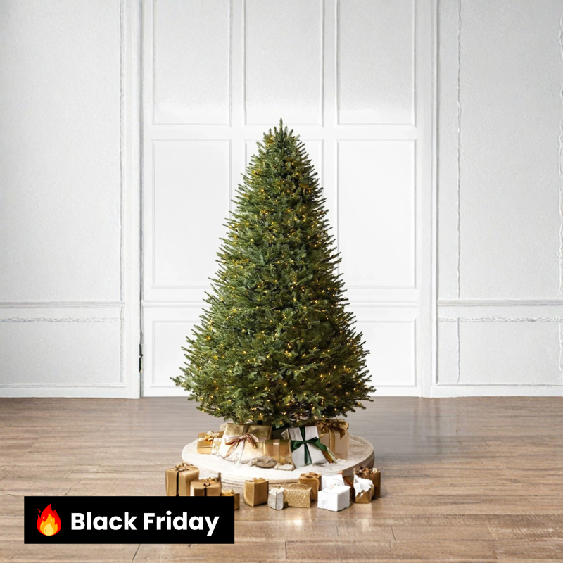 Árvore de Natal Verde Premium com Galhos Articulados, Suporte Metálico e Micro LEDs Embutidos