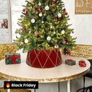 Saia Árvore de Natal de Metal com Detalhes de Corda Dourada 70x50x28cm