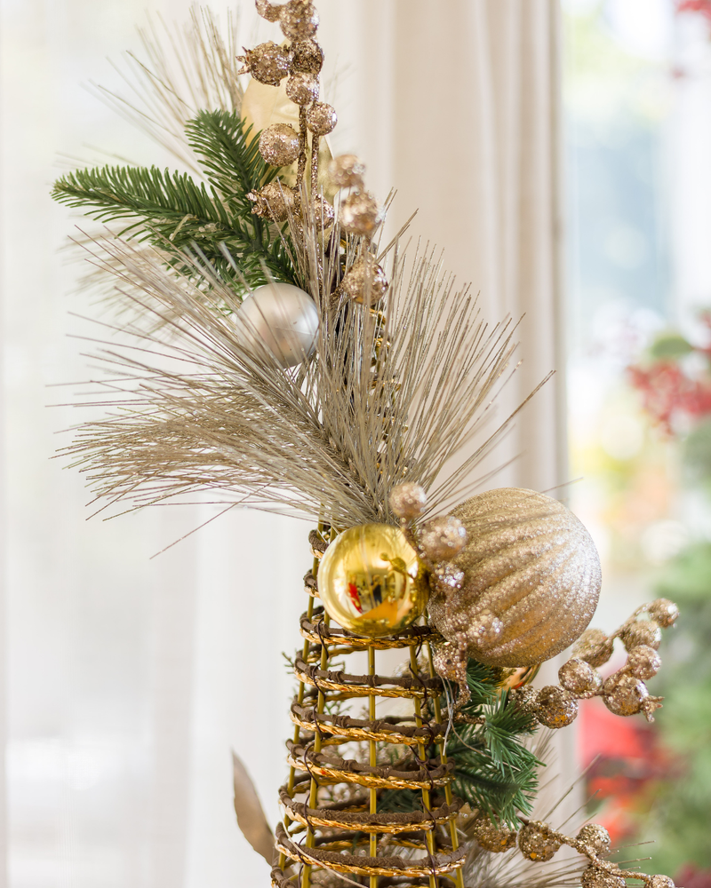 Árvore de Natal Cone Golden Glow c/ LED – 80cm