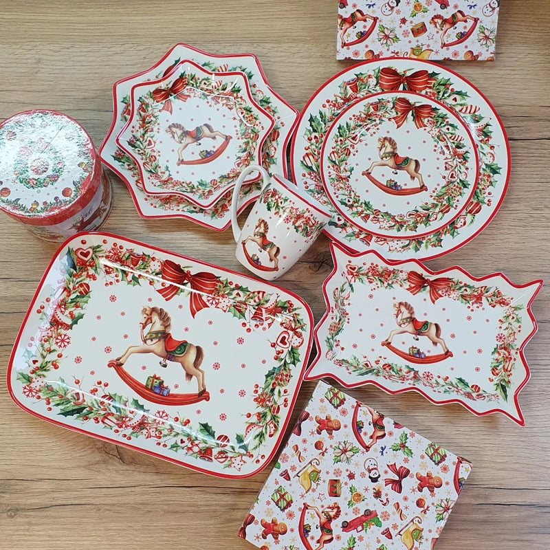 Kit Porcelana Natalina Elegance – 9 Peças