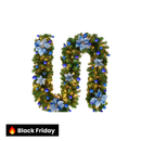 Festão de Natal com Kit led, bolas e flores