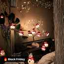 10 Luzes de Corda de Boneco de Neve LED