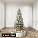 Árvore de Natal Nevada Frosted Fraser com Galhos Articulados, Suporte Metálico e Micro LEDs Embutidos