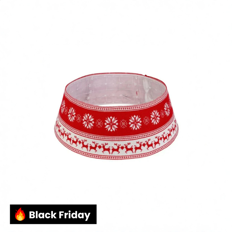 Saia Árvore de Natal Base De PVC, Floco De Neve E Alce 60x30cm