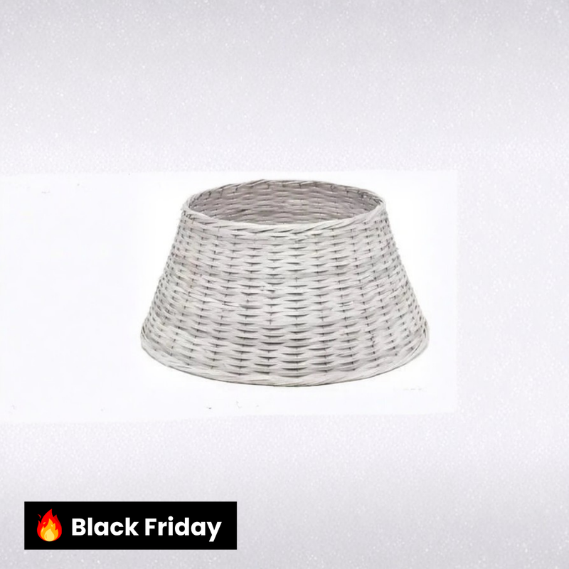 Saia De Árvore Natal Rigida Fibra Cinza 45x70cm