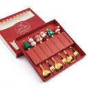 Kit Talheres Sobremesa Natalinos – 12 Peças