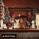 Presépio Lar do Natal Clássico de Resina – 13 Peças