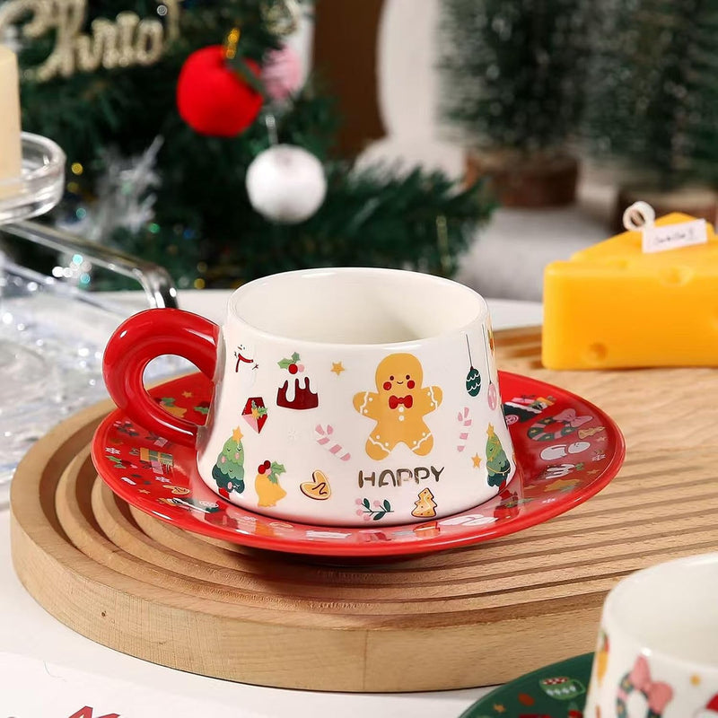 Kit Caneca Casal Natalino com Colher – 2 Peças