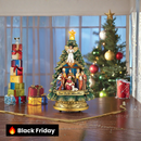 Presépio Musical de Natal em Forma de Árvore de Natal