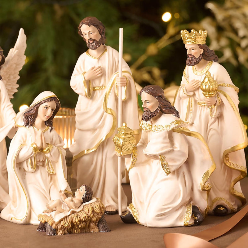 Presépio Luxo Sagrada Família – 8 Peças (20 cm)