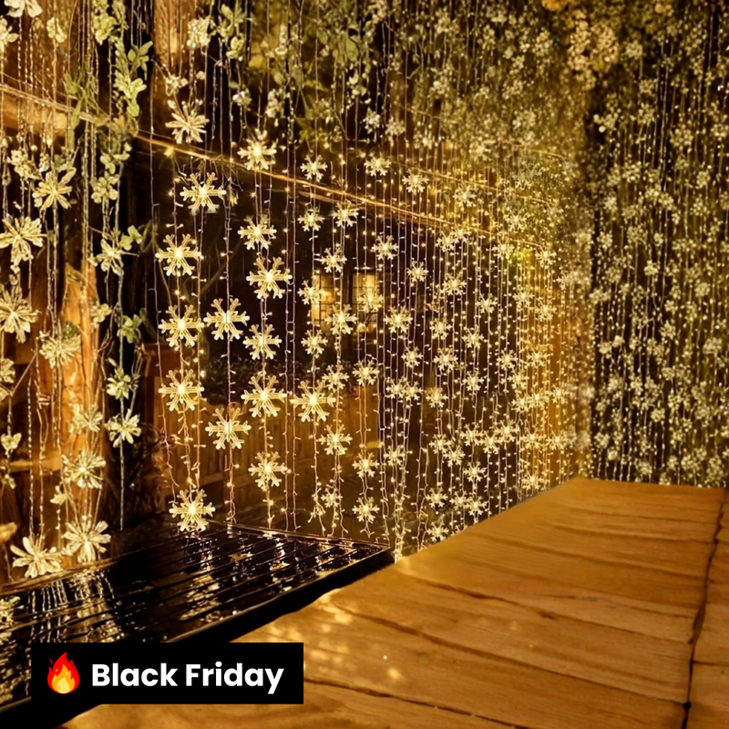 Cortina de Luzes LED Floco de Neve – 3 Metros