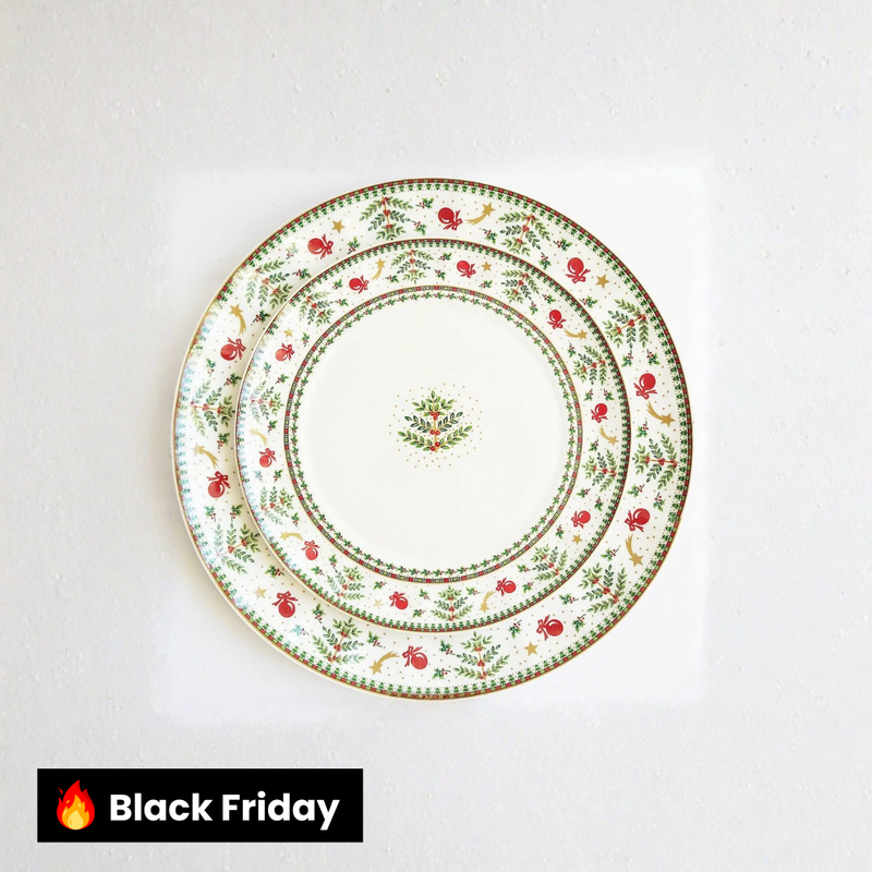 Kit Porcelana Natalina Elegance – 2 Peças