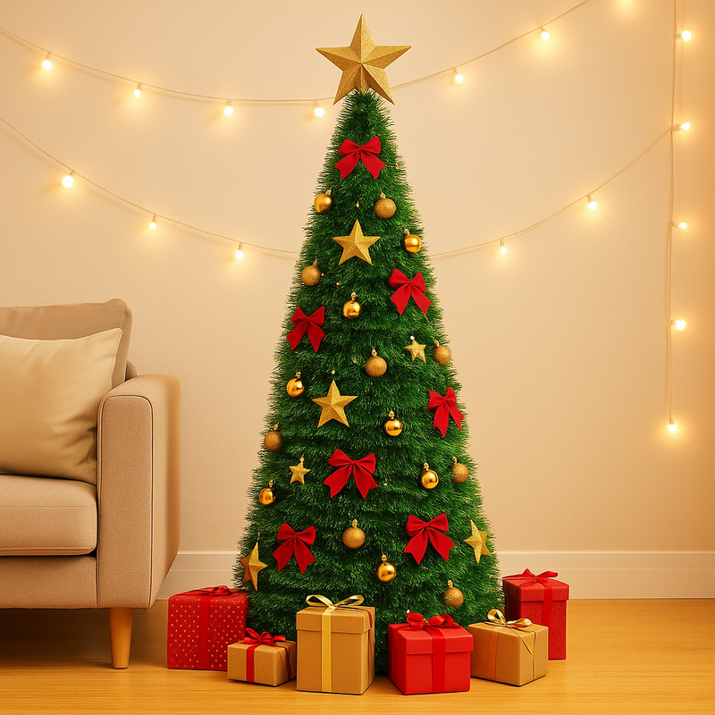 Árvore de Natal Retrátil - Estica e Encolhe