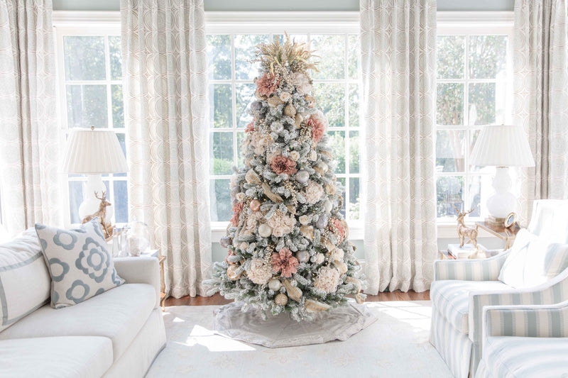 Árvore Rei dos Flocos com Neve Sem Iluminação