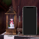 Luz Noturna Decorativa Natalina com Papai Noel e Boneco de Neve