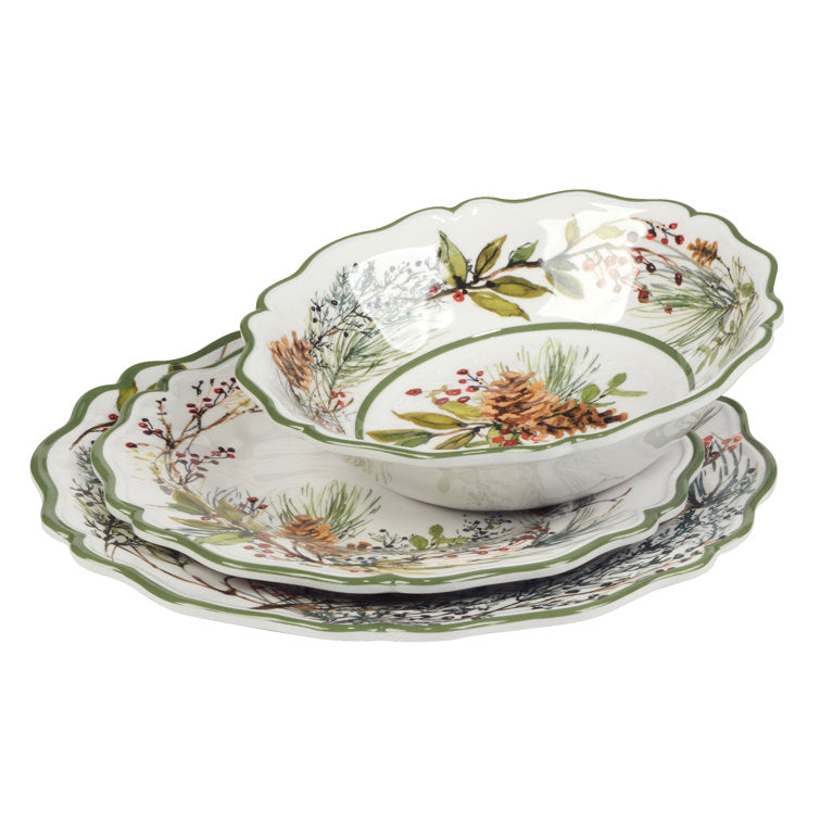 Kit Louças Onduladas de Porcelana – 12 Peças