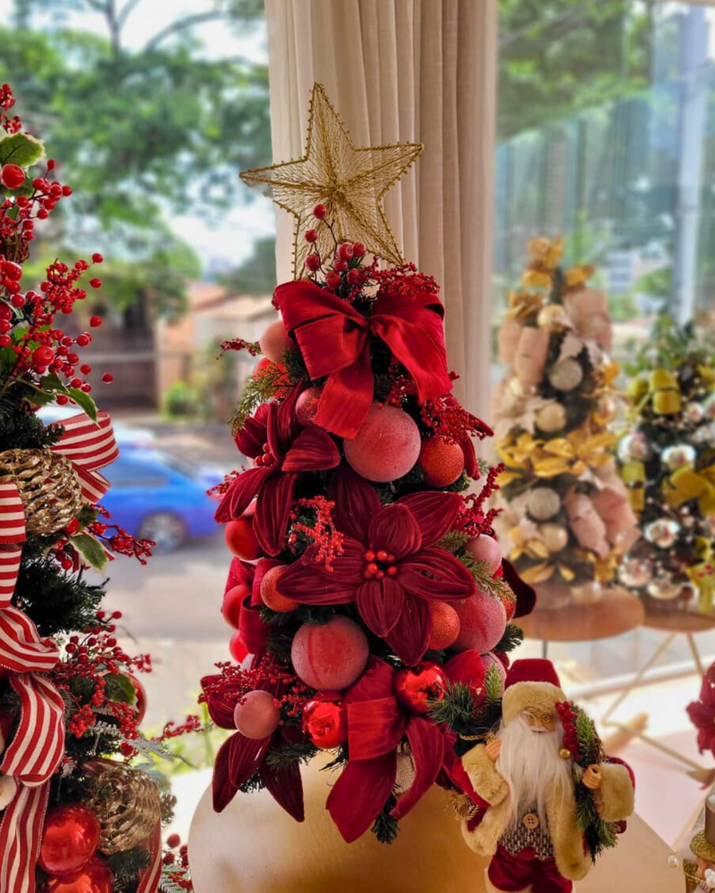 Árvore de Natal Crimson Star I - 90 cm