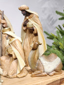 Presépio em Resina Marrom • 12 Peças • 30cm