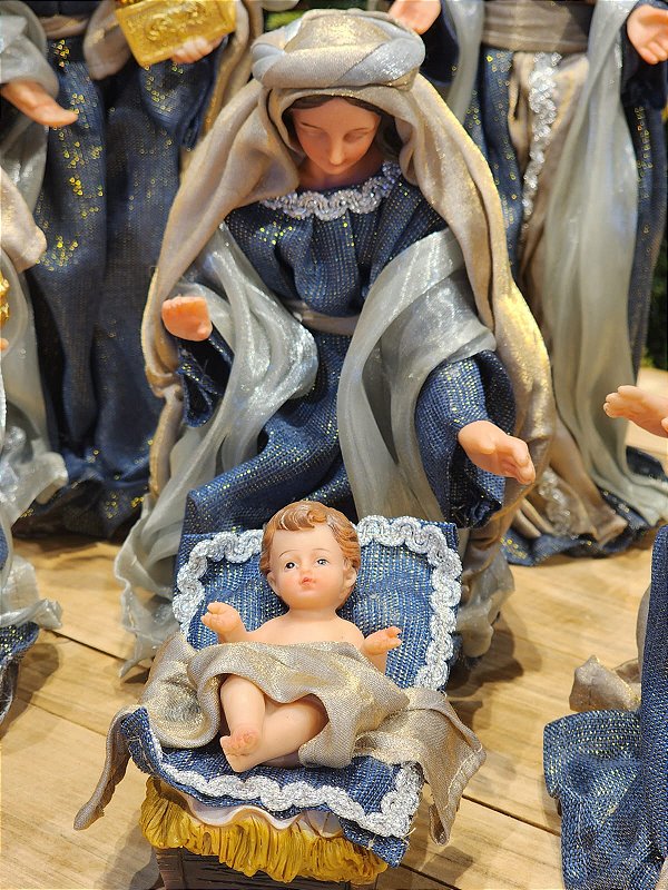 PRESÉPIO DE RESINA LUXO 11 PÇS