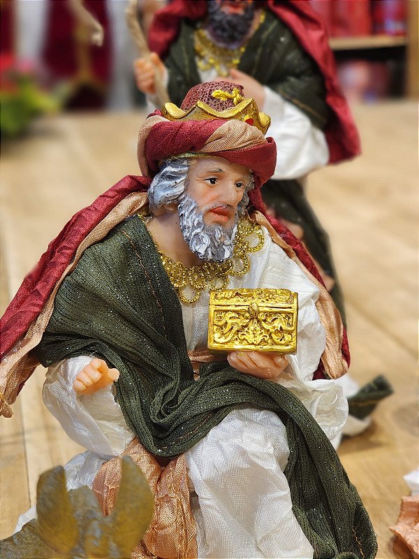 PRESÉPIO DE TECIDO LUXO 11 PÇS