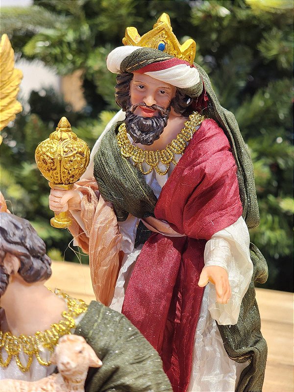 PRESÉPIO DE TECIDO LUXO 11 PÇS