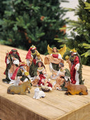 PRESÉPIO DE TECIDO LUXO 11 PÇS