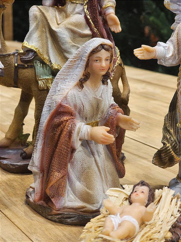 PRESÉPIO DE RESINA LUXO 11 PÇS